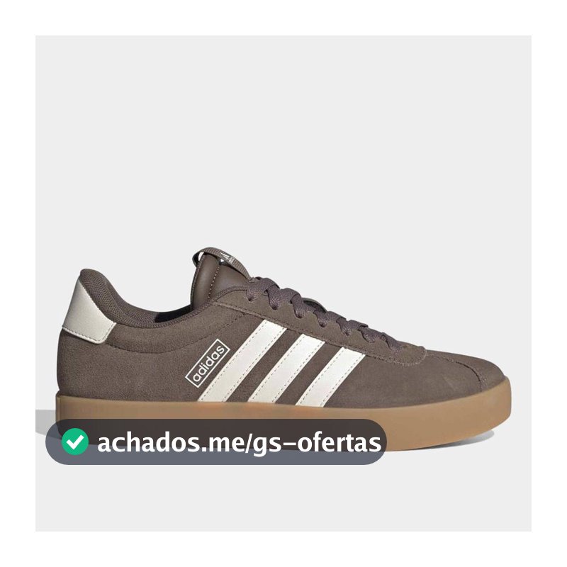 Tênis Couro Adidas VL Court 3.0 Feminino