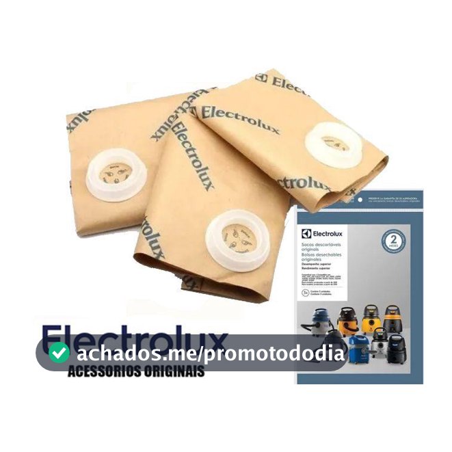 SACO DESCARTAVEL ASPIRADOR ELECTROLUX (água E Pó) Cse10 70035078 A20810201 A10S 3 UND ORIGINAL AQP10