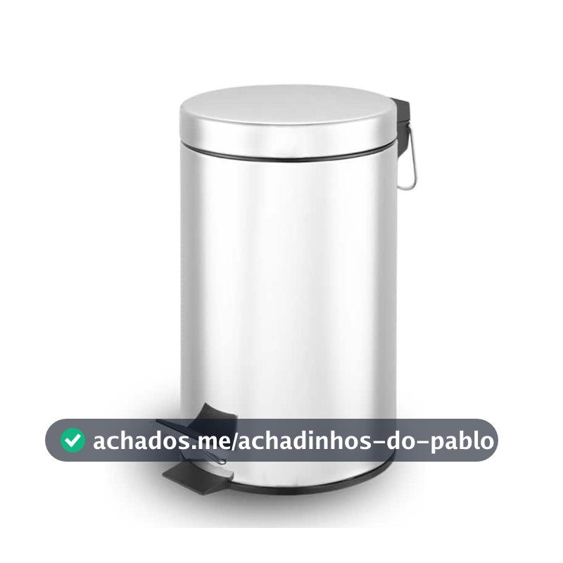 Lixeira Redonda DE Inox 5L Para Banheiro COM Pedal Camesa