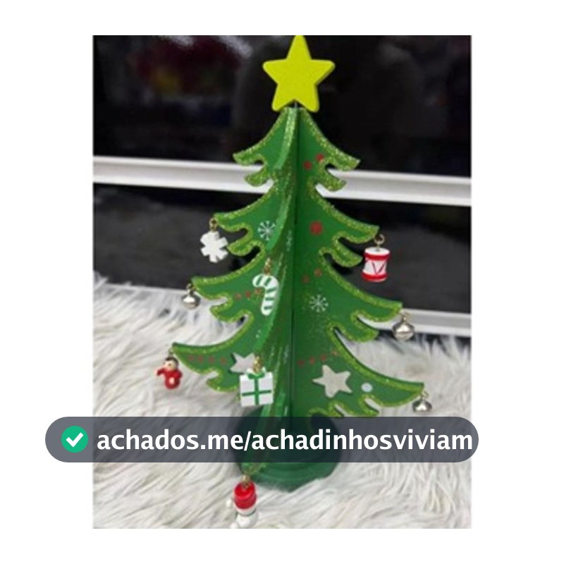Árvore De Madeira Enfeite De Mesa Para Presente Natal MDF Altura 18cm Wincy - Decoração de Natal para Casa - Magazine In_2936609
