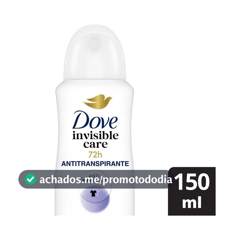 Desodorante Antitranspirante Aerosol Dove Invisible Care 150 ml