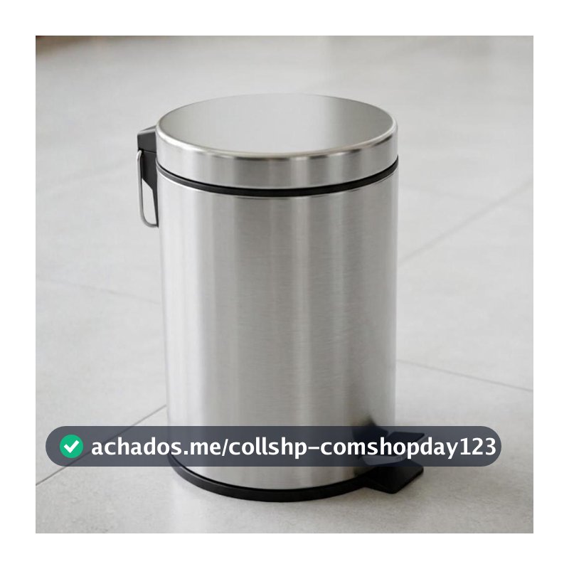 Lixeira de Inox com Pedal e Balde Removível 5l ,8l ou 12l