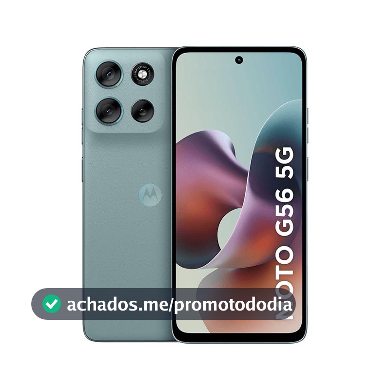 Smartphone Motorola Moto G56 5G 256GB 8GB RAM Boost Tela 6.7" FHD+ Câmera Dupla 50MP+8MP Cinza