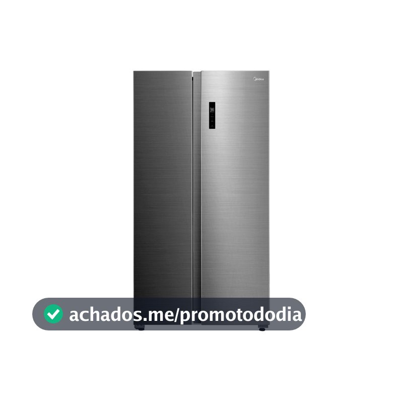 Geladeira Side by Side 511L Inverter Cor Inox Conectada Midea