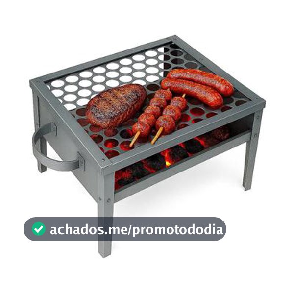 Churrasqueira Galvanizada C/ Grelha Portátil Aço Anti Corte - Maga prime - Grelhas