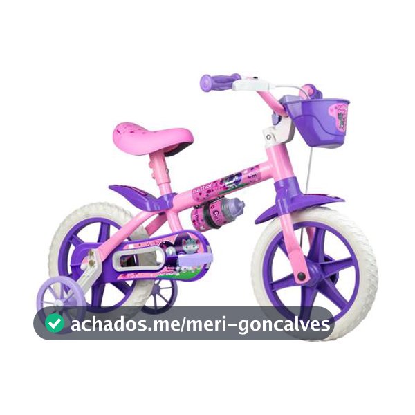 Bicicleta Infantil Aro 12 Nathor Cat Violeta Menina 1 a 4 Anos - Bicicleta Infantil