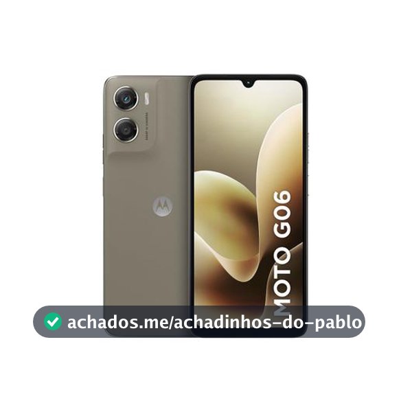 Smartphone Motorola Moto g06 256GB 4GB Ram Bege 6,9" Câm. 50MP + Selfie 8MP